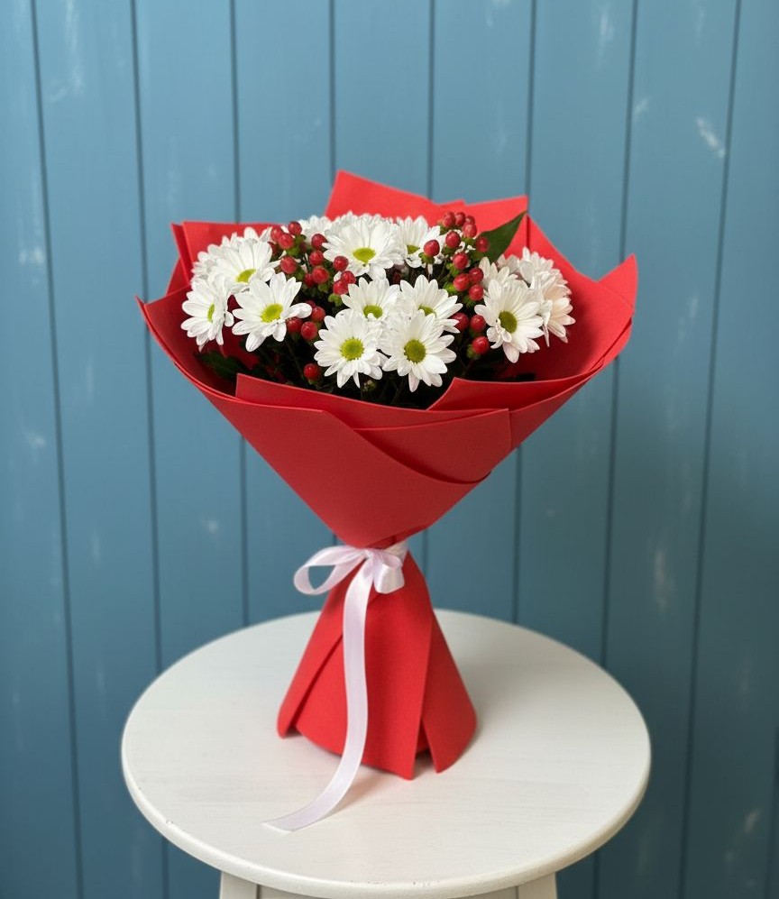 Букет цветов из: Хризантемы в Родниках Краснодарского края