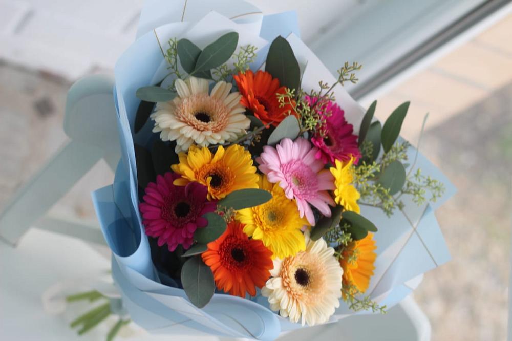 Букет цветов из: Герберы в Родниках Краснодарского края