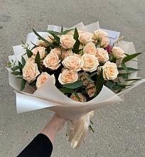 Букет Кремовые розы Латте в Родниках Краснодарского края