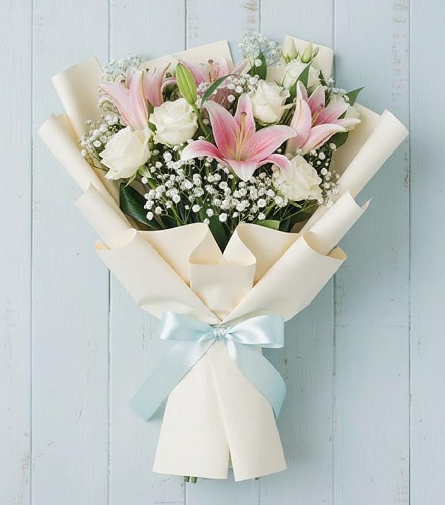 Букет цветов из: Лилии в Родниках Краснодарского края