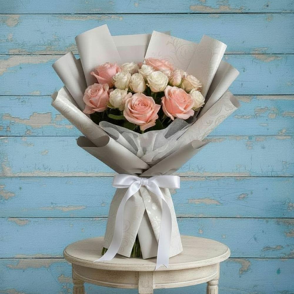 Букет цветов из: Розы в Родниках Краснодарского края