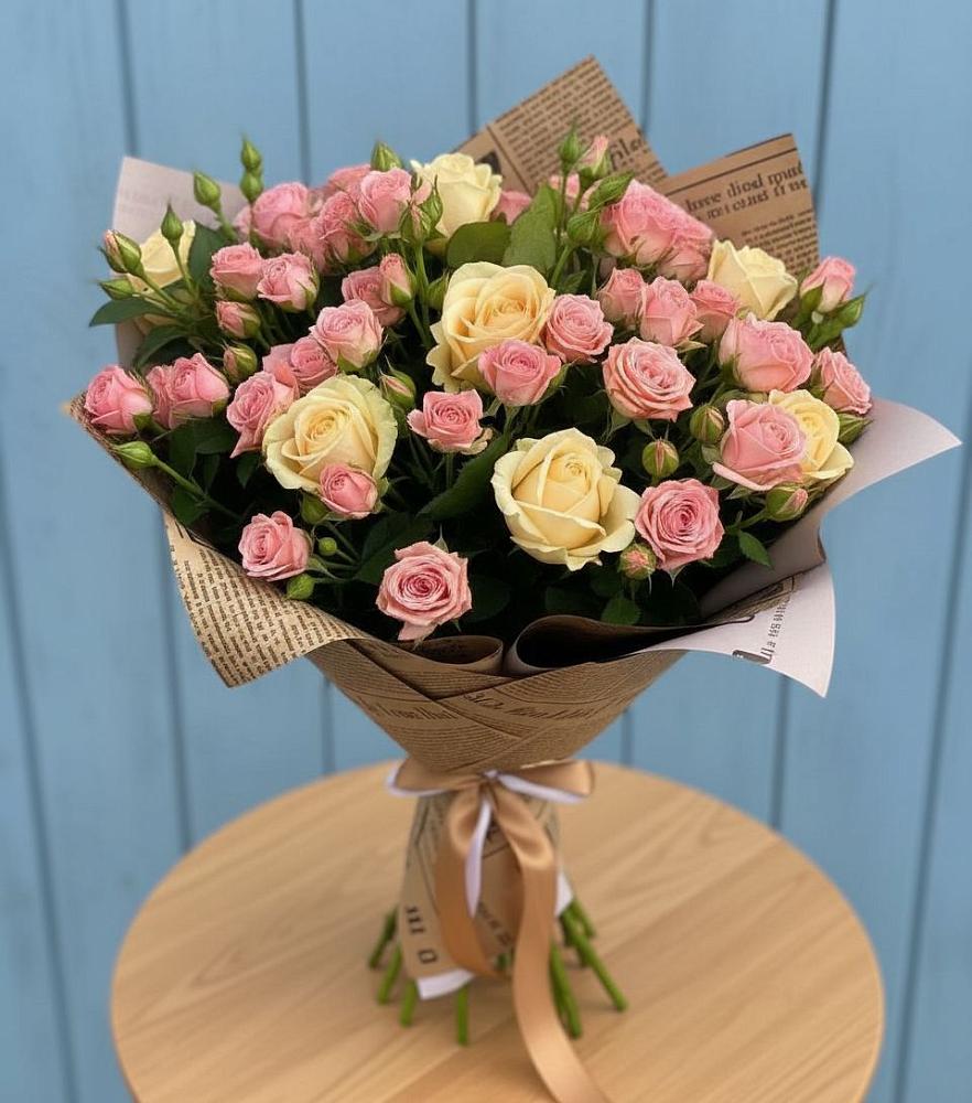 Букет цветов из: Розы в Родниках Краснодарского края