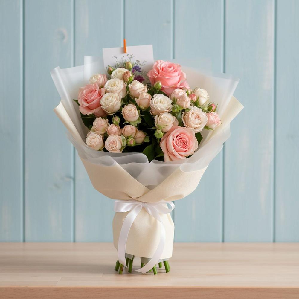 Букет цветов из: Розы в Родниках Краснодарского края