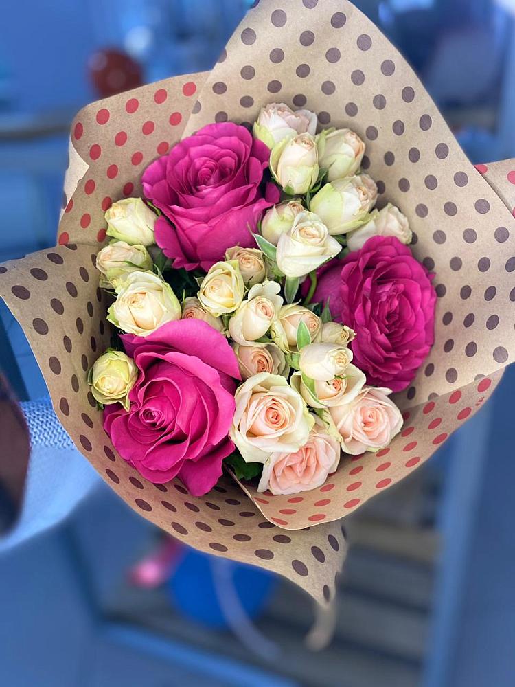 Букет цветов из: Розы в Родниках Краснодарского края