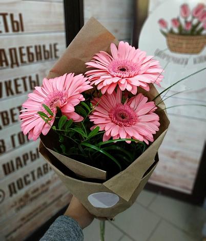 Букет цветов из: Герберы в Родниках Краснодарского края