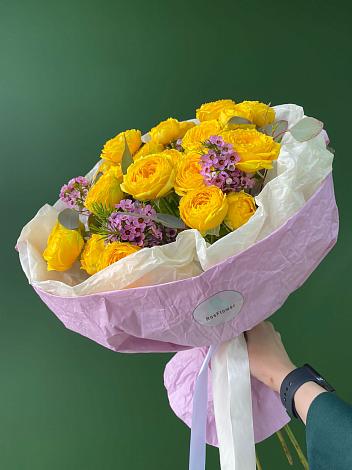 Букет Кустовые желтые розы в Родниках Краснодарского края