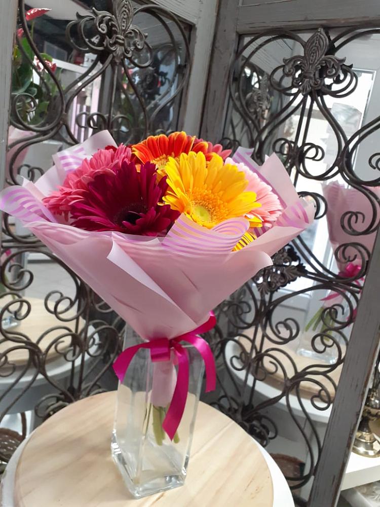 Букет цветов из: Герберы в Родниках Краснодарского края