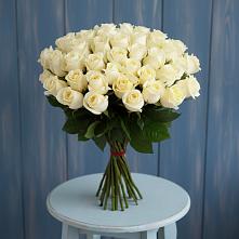 Букет 51 Белая роза Эдлесс Лав #REPLACE_PRED# Родниках Краснодарского края