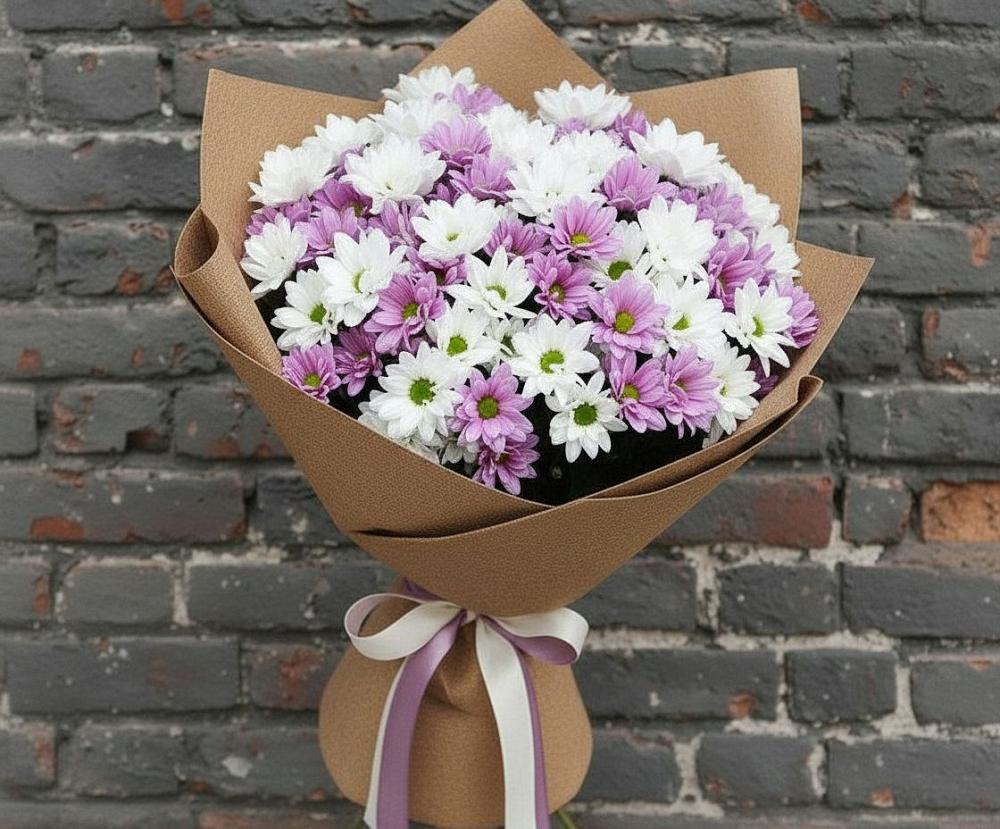 Букет цветов из: Хризантемы в Родниках Краснодарского края