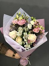 Букет цветов из:  Альстромерии, Розы и Лизиантусы #REPLACE_PRED# Родниках Краснодарского края