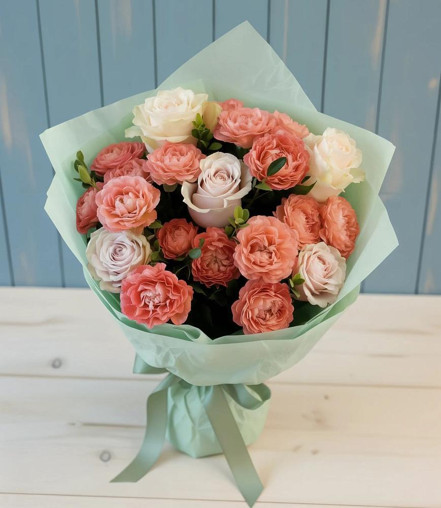 Букет цветов из: Розы в Родниках Краснодарского края