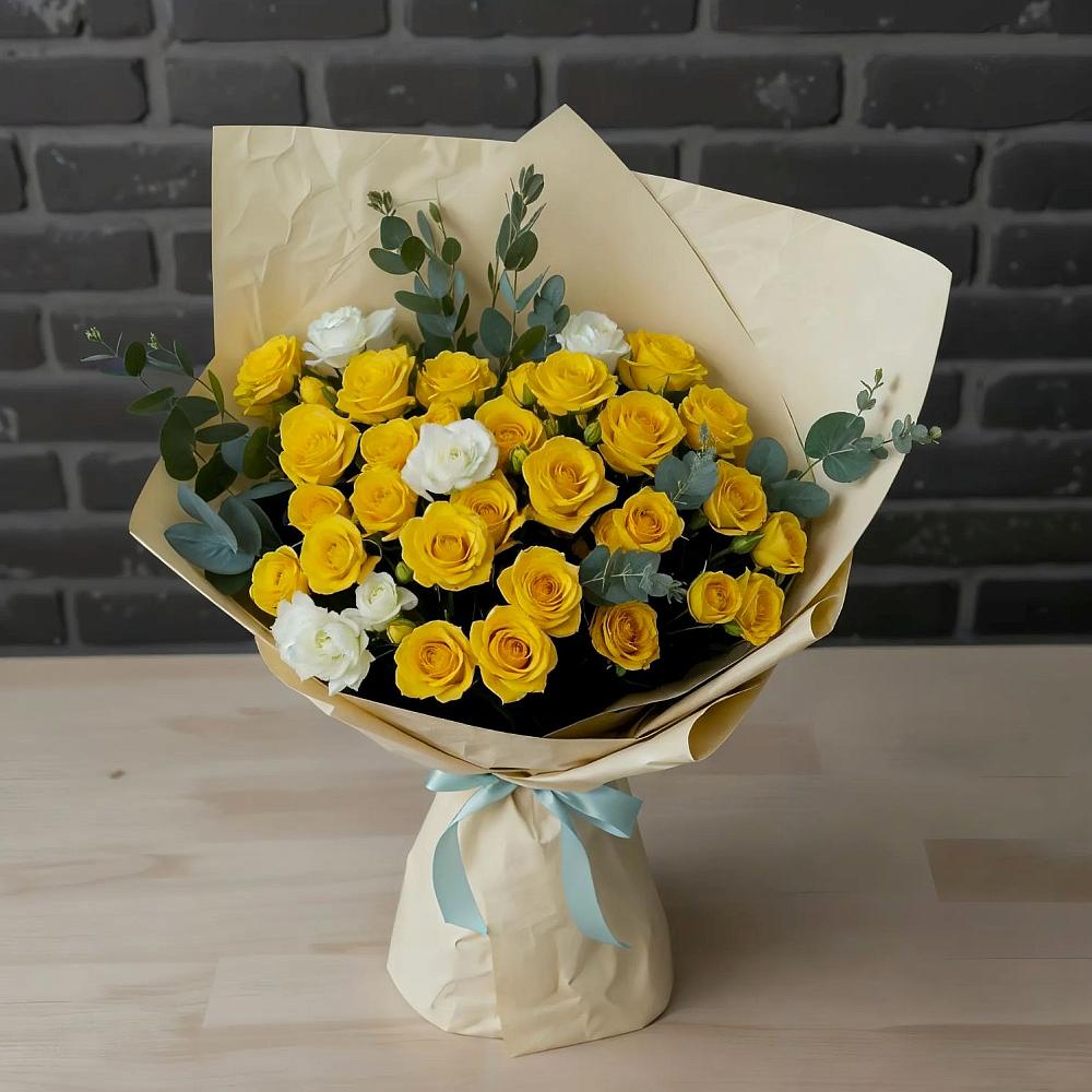 Букет цветов из: Розы в Родниках Краснодарского края