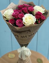 Букет цветов из:  Розы в Родниках Краснодарского края