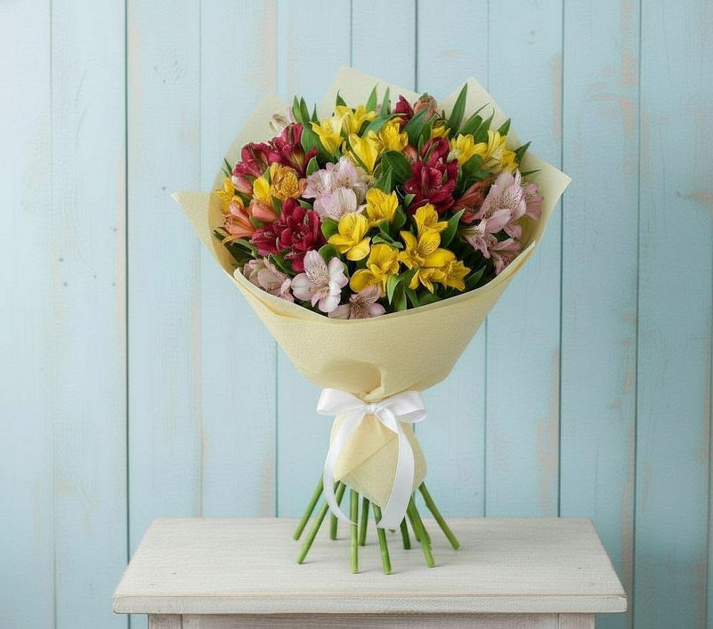 Букет цветов из: Альстромерии в Родниках Краснодарского края