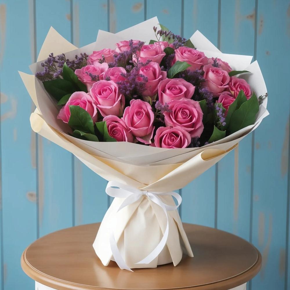 Букет цветов из: Розы в Родниках Краснодарского края