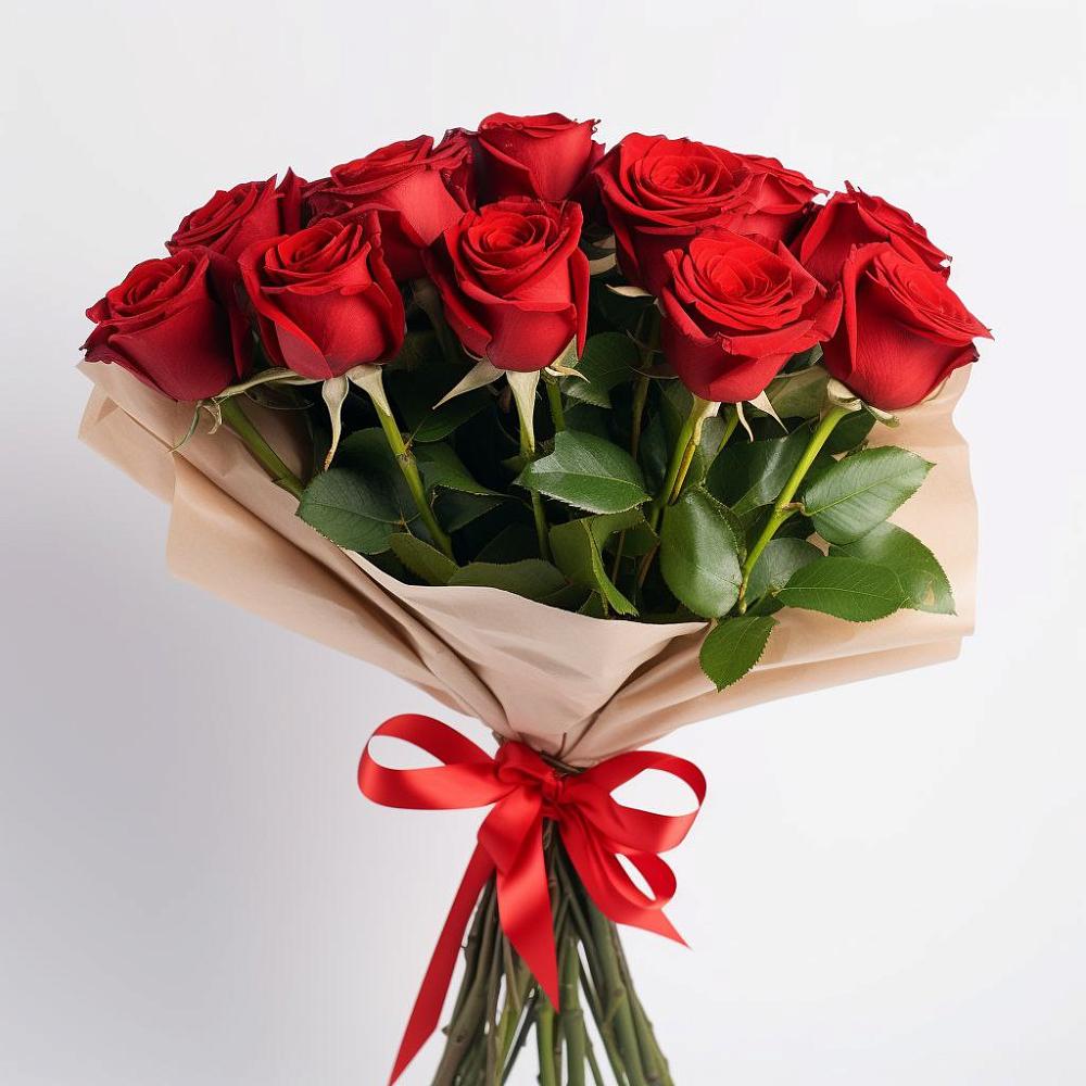 Букет 11 Красных роз Эдлесс Лав в Родниках Краснодарского края