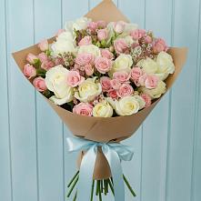 Букет цветов из:  Розы в Родниках Краснодарского края